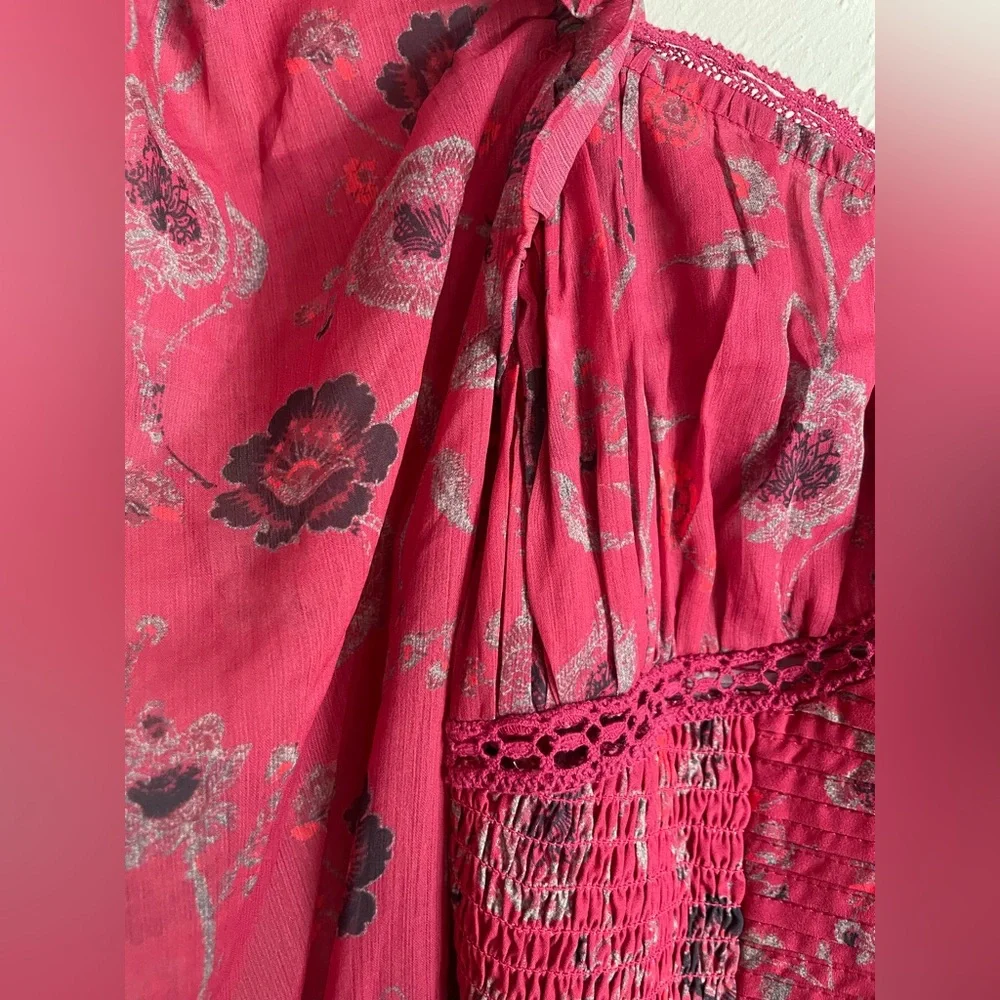 XS/Free people Floral Red Women's Top - Picture 9 of 16
